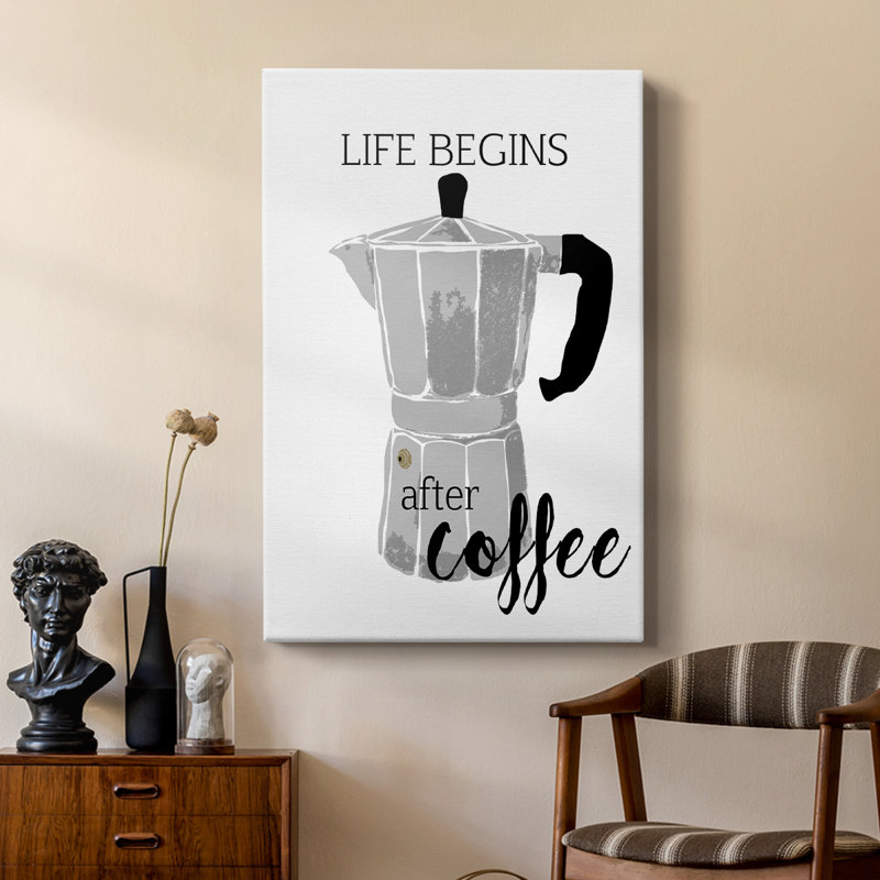 Begins After Coffee - galerie sur mesure, H 18 po x l 12 po
