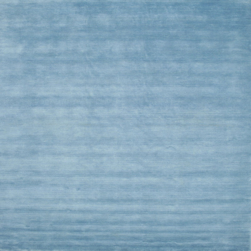 Tapis contemporain bleu, Carré 5 pi