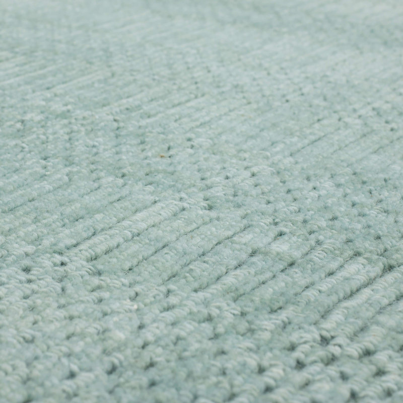 Wool Area Rug in Sea, Rectangle 6' x 9'
