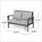 Durable Wicker Loveseat With Ergonomic Armrests And Water-Resistant Cushions For Outdoor Comfort-341515362-341515363