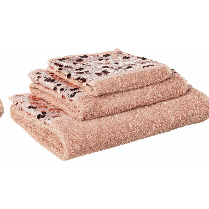 Blush Luxe 3-Piece Modern Bathroom Towel Set - Soft, Plush & Highly Absorbent Towels for Contemporary Decor