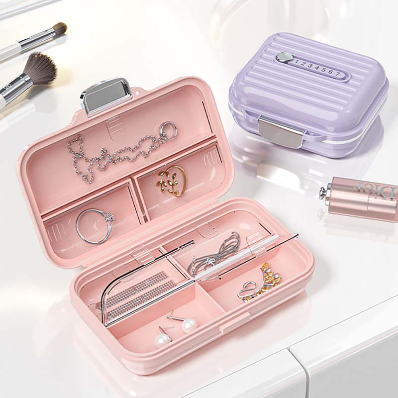 Boîte de rangement en plastique Boîte de médicaments portable Petit distributeur Trois jours de repas, B