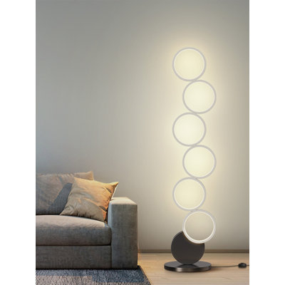 Lampe sur pied simple en fer forgé, aluminium et PVC Simple Nordic