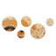 Radiant Revolve, spirale orange moderne - ensemble d'art mural rond en spirales abstraites de 5