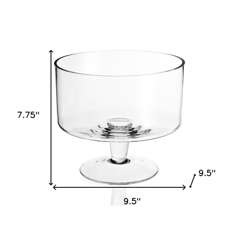 Bol décoratif contemporain en verre Annekathrin, H 7,75 po x l 9,5 po x P 9,5 po