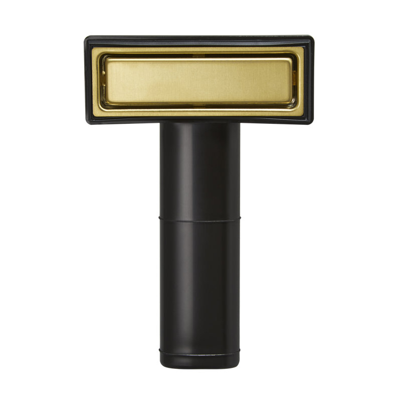 Wide Rectangular Plate Overflow in Brushed Brass 90x30mm