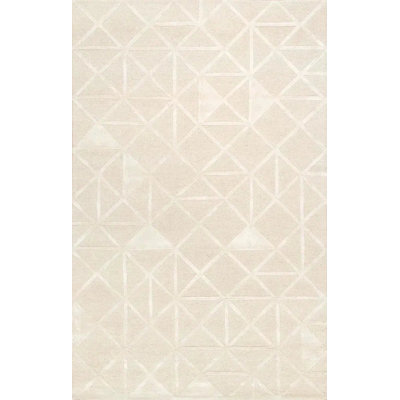 Geometric Area Rug in Ivory