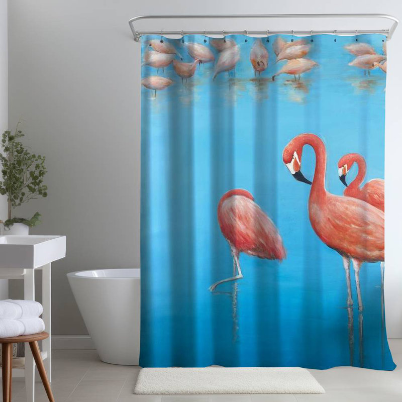 Calon – Polyester Shower Curtain, Dye Sublimation Print, 71" W × 74" L
