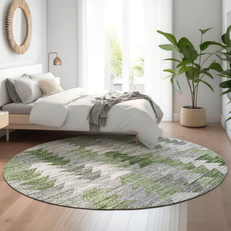 Premium Machine Washable Cerrito Green Rug