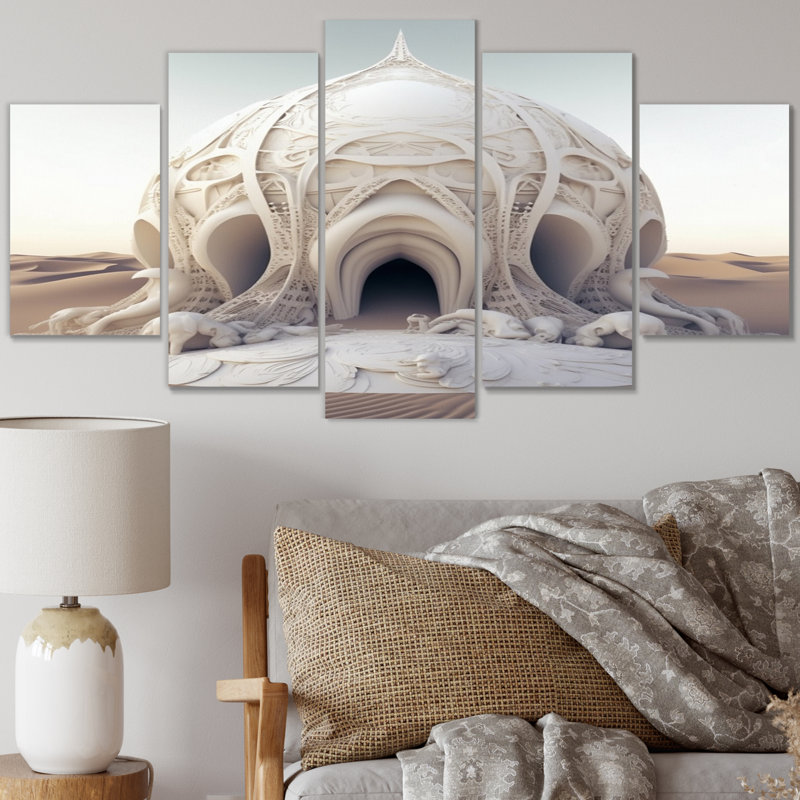 Architectural Flow - Futuristic Architecture Wall Decor - 5 Panels