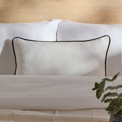 White Rectangular Throw Cushion Cover