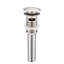 Robinet de salle de bain de style cascade avec poignée simple, bonde escamotable, trop-plein, nickel brossé, acier inoxydable à haute résistance, bec doux, stable de qualité-129101759