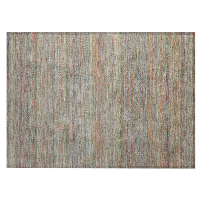 Machine Washable Indoor/Outdoor Oden ACN2148 Striped Rug