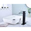 Robinet de lavabo de salle de bain, bec cascade, poignée simple, bonde escamotable, lavabo sans trop-plein, acier inoxydable, noir mat, chute d'eau stable, éviers sans trop-plein, corrosion,-125703328