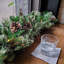 270cm (9ft) Christmas Artificial Snowy Garland, Prelit with Warm LED Lights & Timer