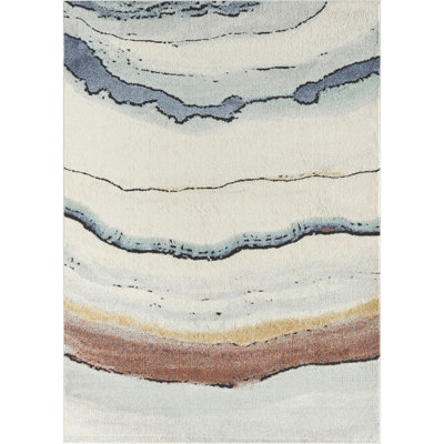 Dahlia Multicolor Modern Marbled Area Rug