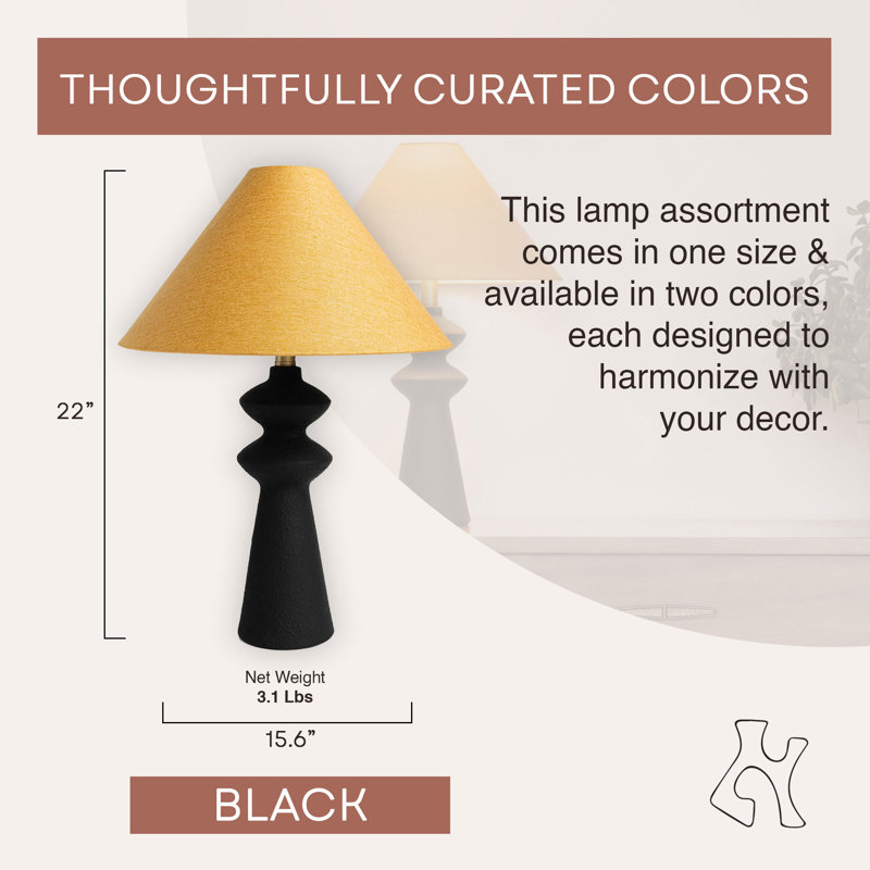 Lampe de table Villa Moda Henrik-Hxy 1660, Noir