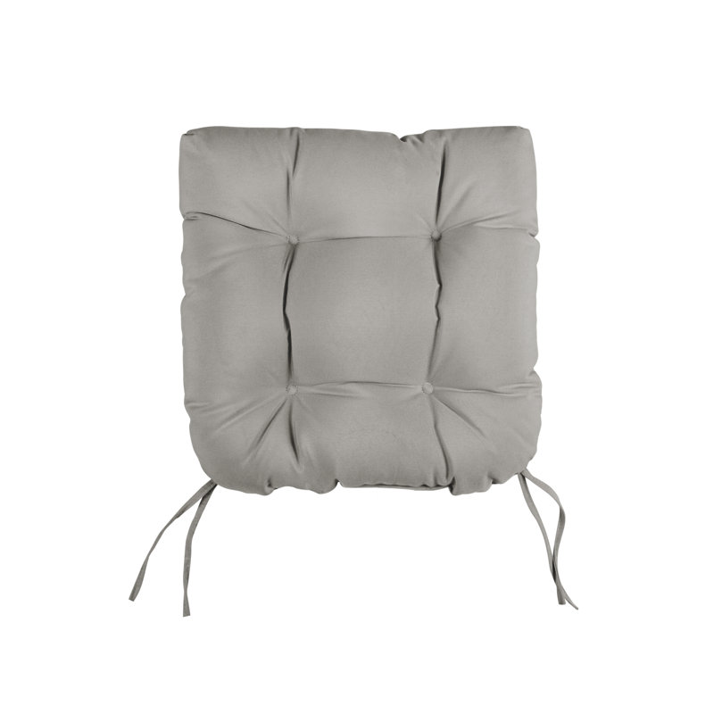 Coussin de siège capitonné Sunbrella, L 16 po, Noir