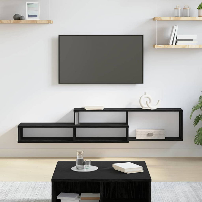 Unfinished TV Stand, Black, 28.5cm H x 150cm L x 25cm W