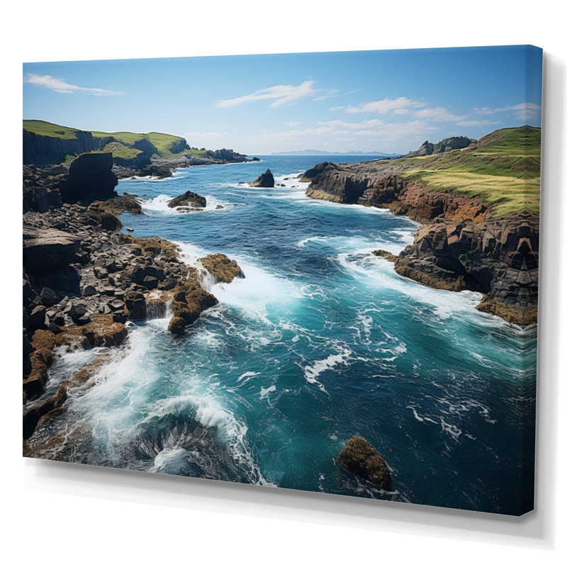 Rainiero Canada, Terre-Neuve, mer, paysages sur toile, H 16 po x l 32 po x P 1 po, Toile tendue