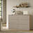 Modern Fluted 3-Drawer Dresser With Pop - Up Design-279676789