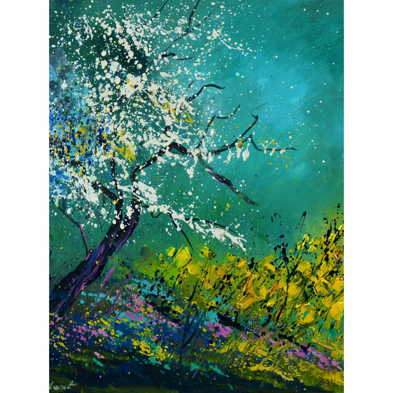 «Spring of Hope» par Pol Ledent - Peinture, H 32 po x l 24 po, Toile tendue