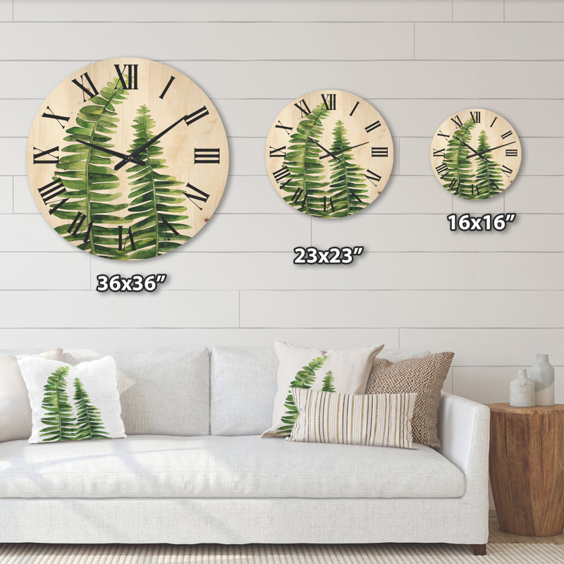 Horloge murale Fern, Moyen