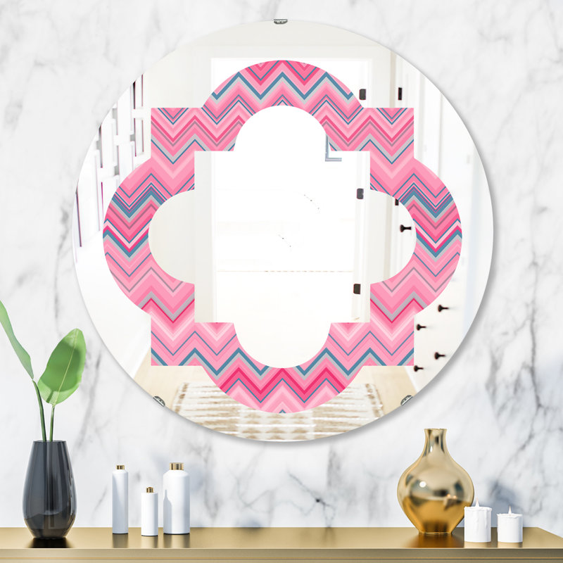 Miroir mural éclectique Quatrefoil Abstract III, H 23,6 po x l 23,6 po