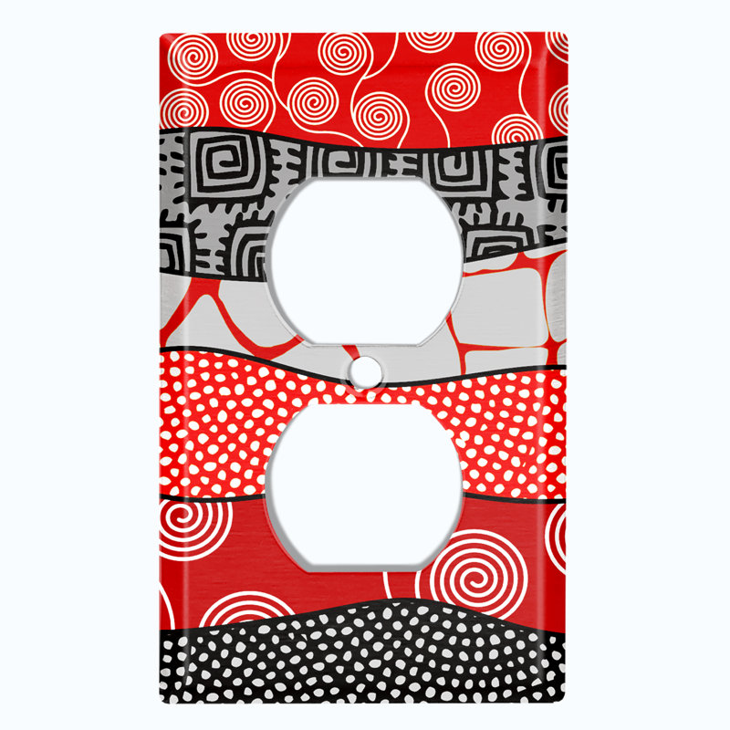 Patterned 1 - Gang Toggle Light Switch Standard Wall Plate