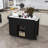 74.8" Kitchen Island With Extendable Dining Table