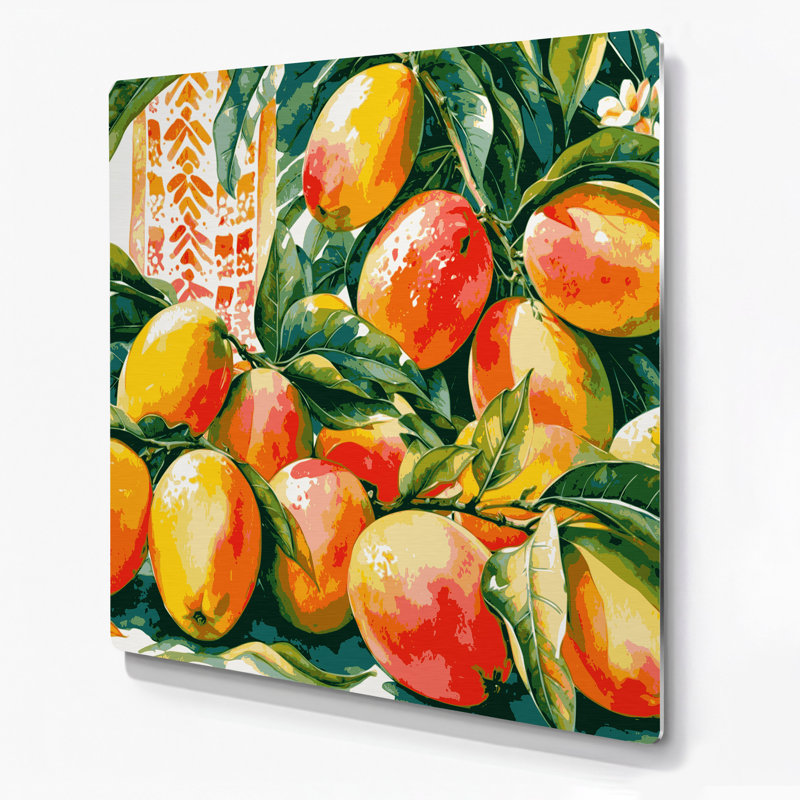 «Hawaiian Mangoes», art mural en métal brun