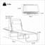 Chaise longue combinant design pliant et rangement avec siège inclinable et fini