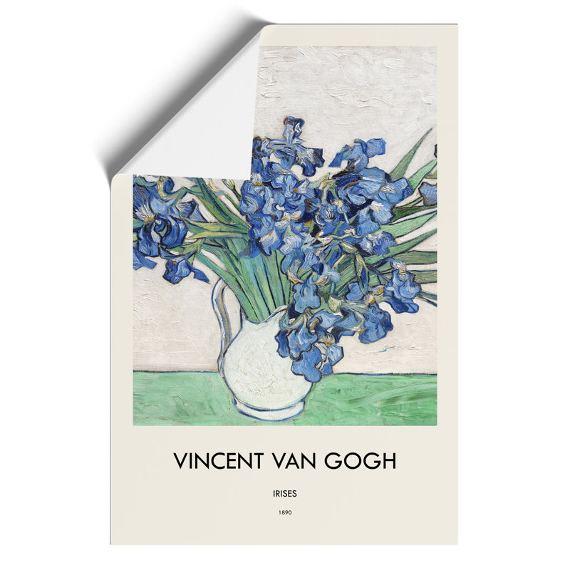 Vase of Irises Print by Vincent van Gogh - Frameless Print, 59cm H x 42cm W x 0.1cm D