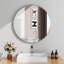 Baum Nordic Round Bathroom Framed Mirror Wall Hanging-465117355-529887379