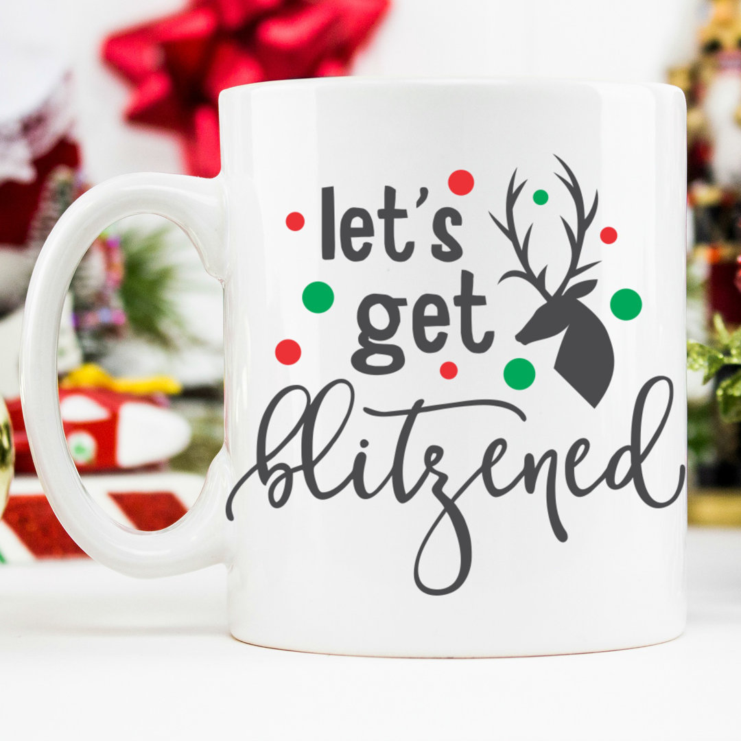 Christmas Let's Get Blitzened 11 oz. Mug Love You A Latte Shop