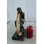  Angel Clock Sculpture with Agate Bronze Art by Vidal Spain 10"x5"x12"H