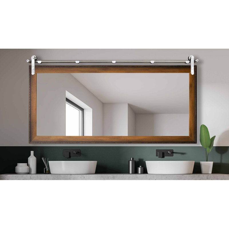 Karlyn Wood Flat Mirror, 30.5" x 53.5"