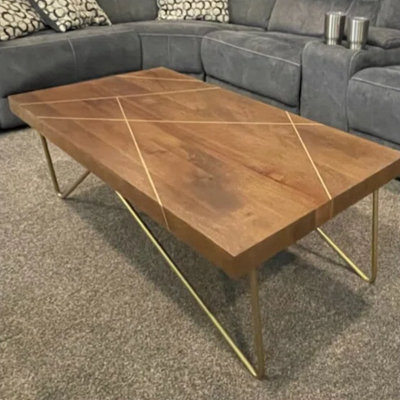 Rayos Solid Wood Top Coffee Table