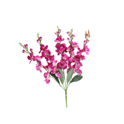Artificial Flower 5 Branches Artificial Gladiolus Flowers Stems Faux Plants For Home Wedding Party Decoration Indoor Outdoor