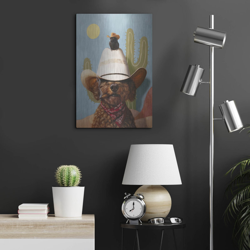  «Curly Ii» par Lucia Heffernan, art mural en métal, 16 po x 24 po, H 24 po x l 16 po