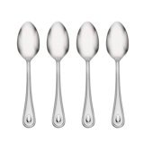 French Perle Dinner Spoons, Set of 4