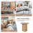 Pendle 19.75"W Modern Round End Table with Oak Finish and Sculptural 3-Leg Base-859000384