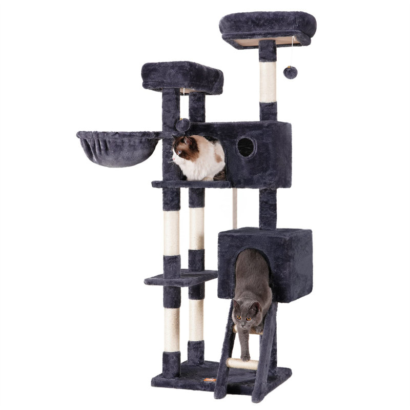 Etheldreda 61.02'' H Cat Tree, Dark Gray