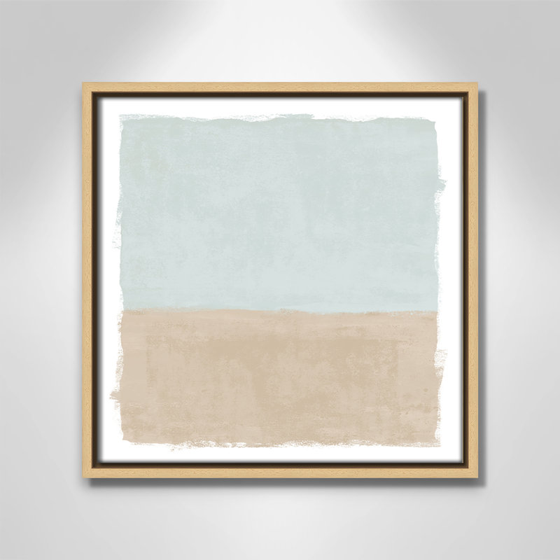 Sable et ciel I - reproduction carrée de Vesrion par Natalie Carpentieri, H 13,5 po x l 13,5 po, Naturel