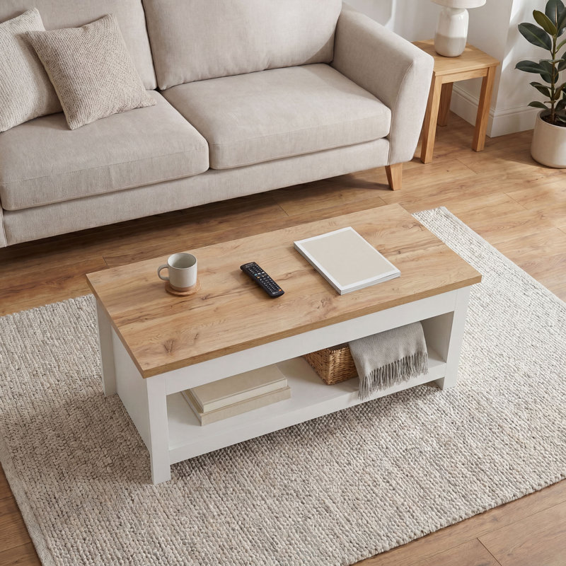 Beacsfield Sled Coffee Table with Storage, White