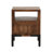 Miller Solid Wood Nightstand, Rustic Bedroom Side Table with Storage