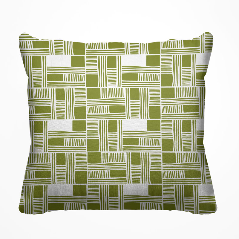 Housse et insert de coussin intérieur / extérieur Kapri, 17 po x 17 po, Olive, Carré