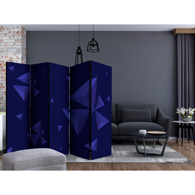 Govanny 225cm W x 172cm H 5 - Panel Solid Wood Folding Room Divider