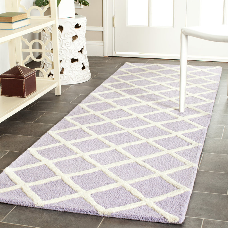 Sanyla Hand Tufted Wool Geometric Rug, Runner 2'6" x 8'