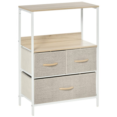 Amine Steel 58 cm W Chest of 3 Drawers